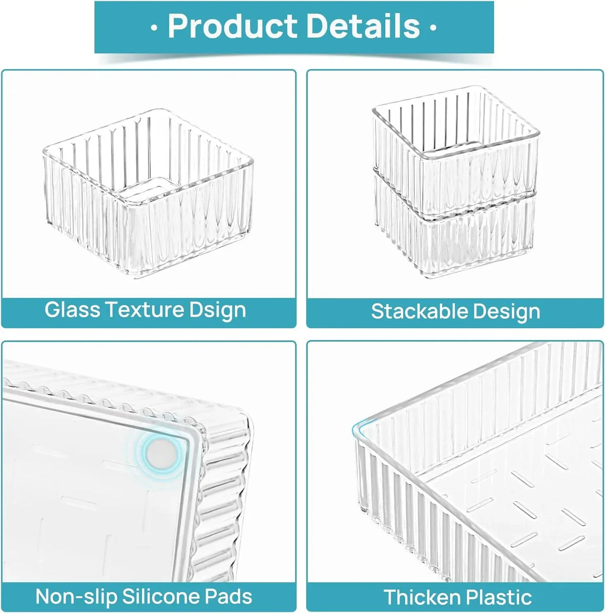 Clear drawer organiser set — view 5