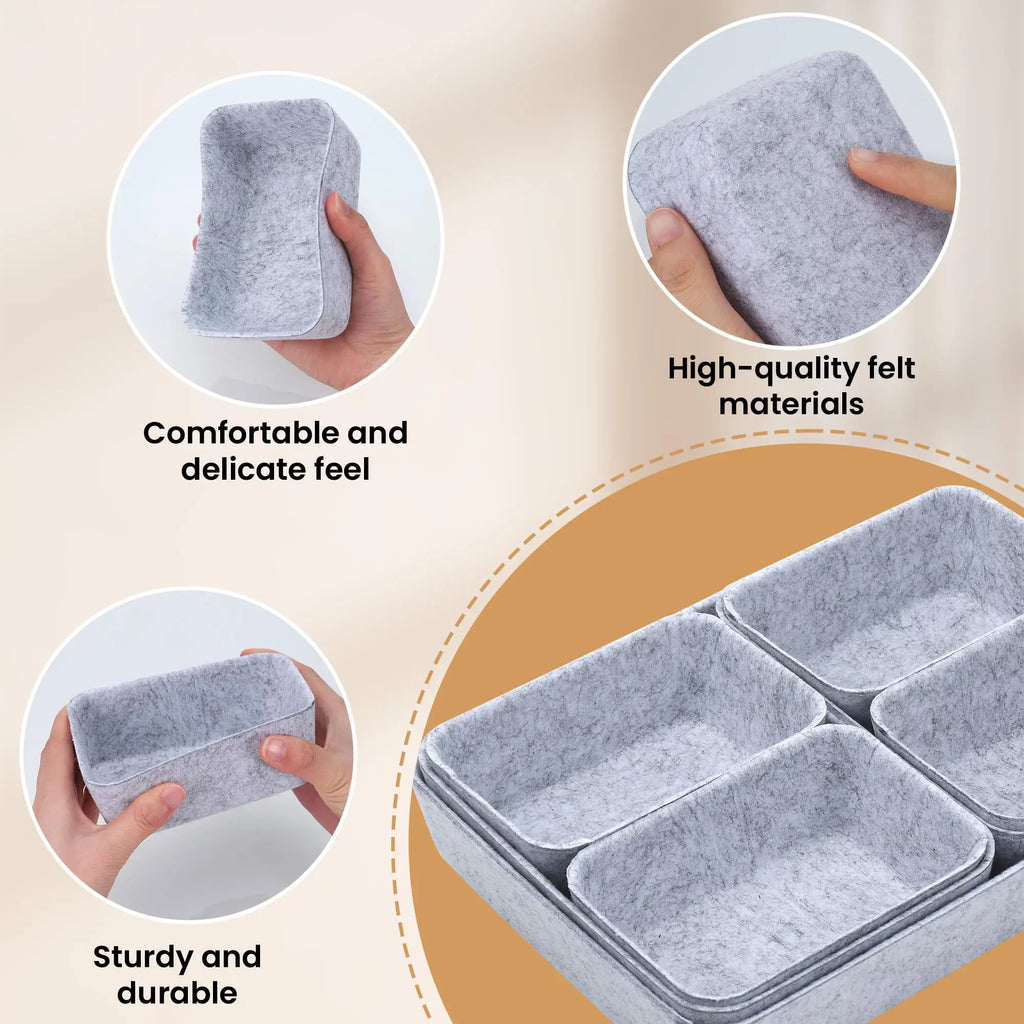 Felt drawer organiser, set of 7 — view 3