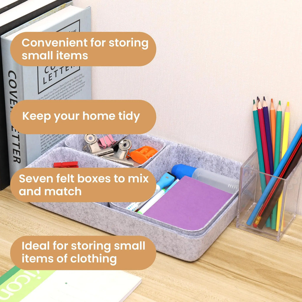 Felt drawer organiser, set of 7 — view 4