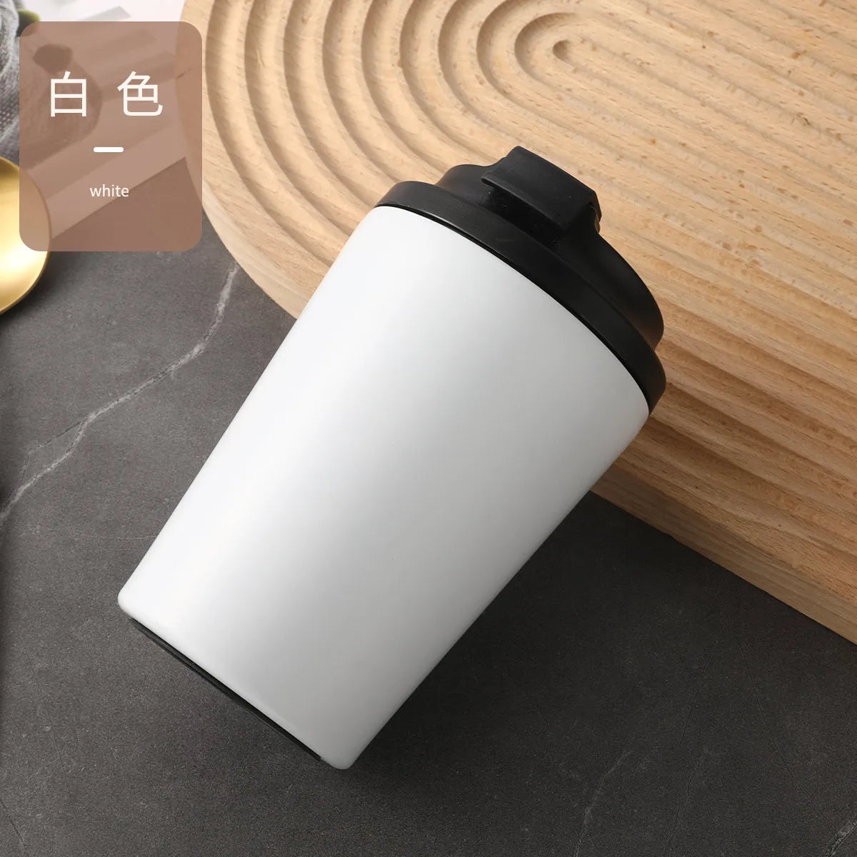 Insulated stainless steel travel mug, 350 ml — view 9