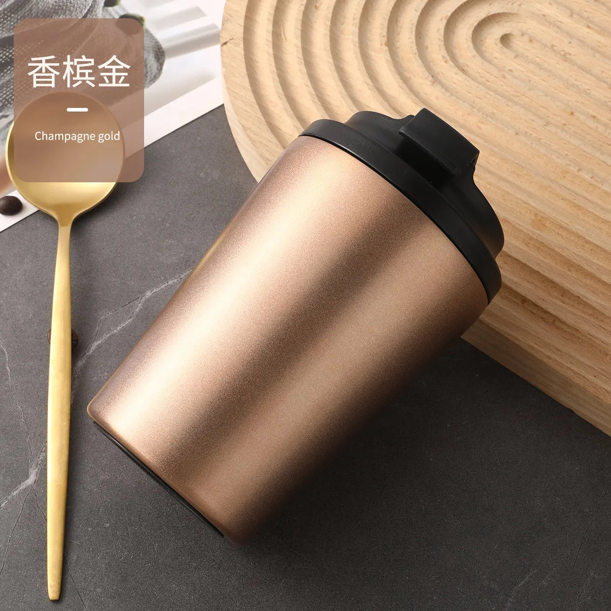 Insulated stainless steel travel mug, 350 ml — view 10