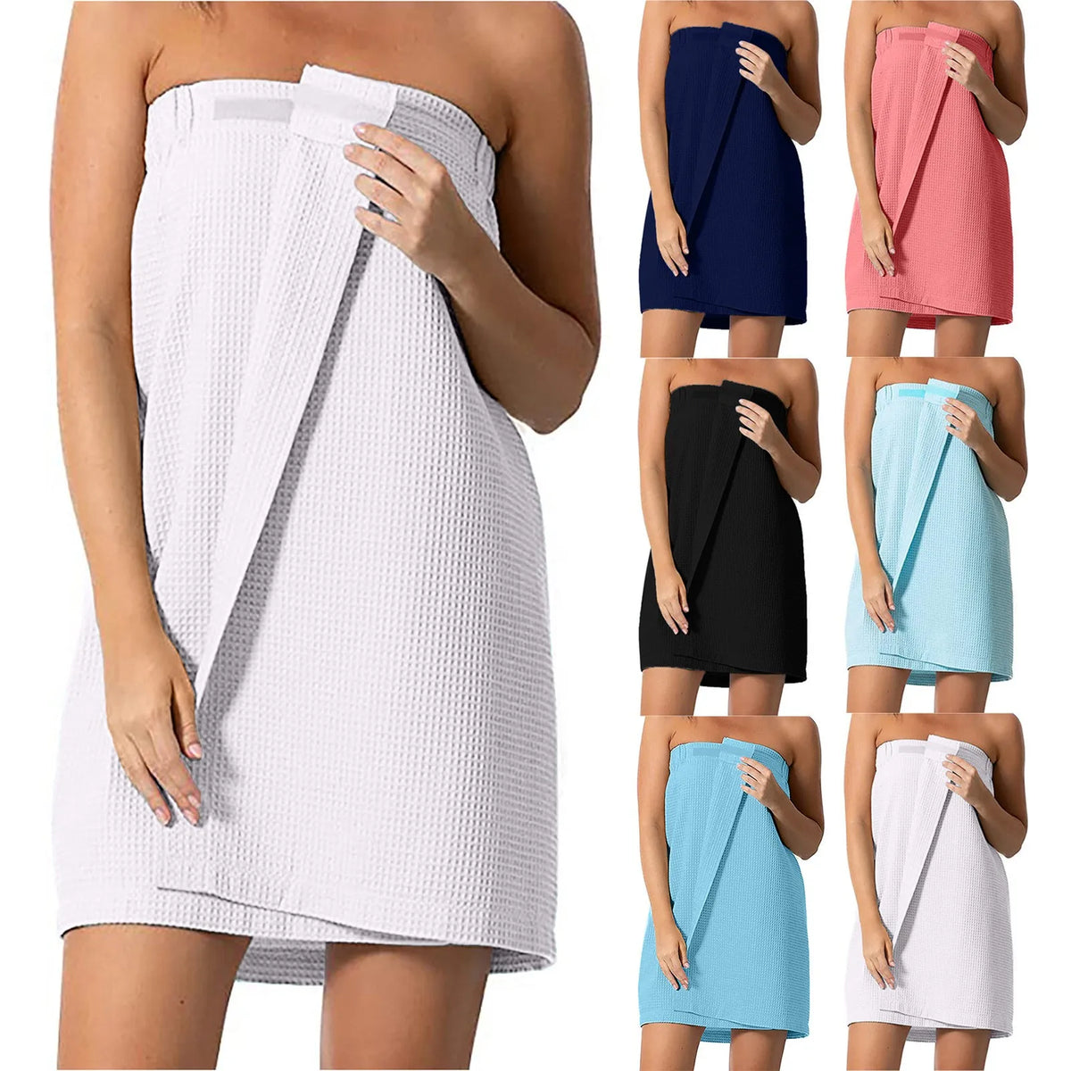 Waffle spa wrap with adjustable closure by London Greaty