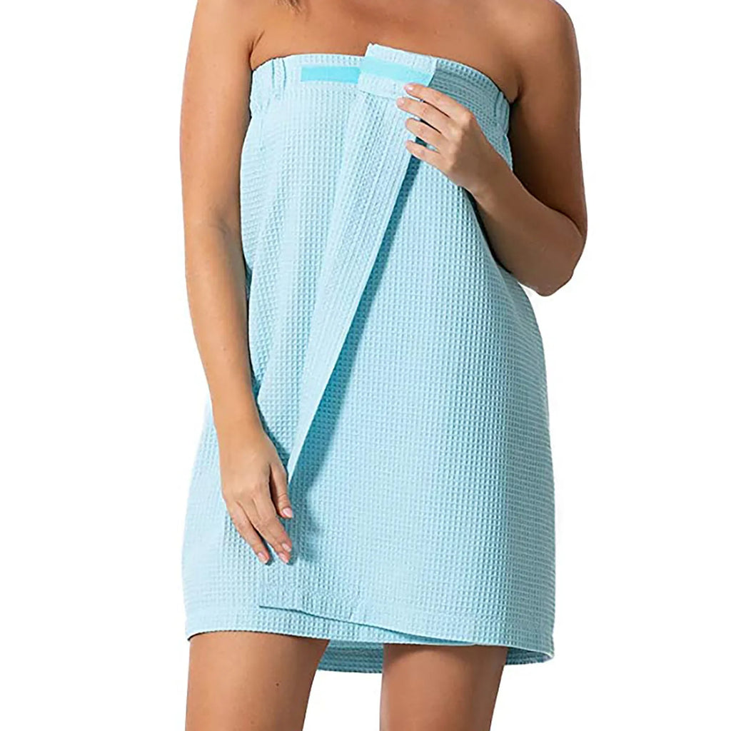 Waffle spa wrap with adjustable closure — view 2