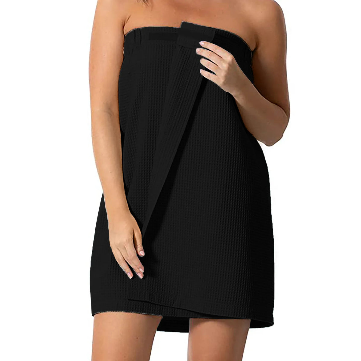 Waffle spa wrap with adjustable closure — view 4