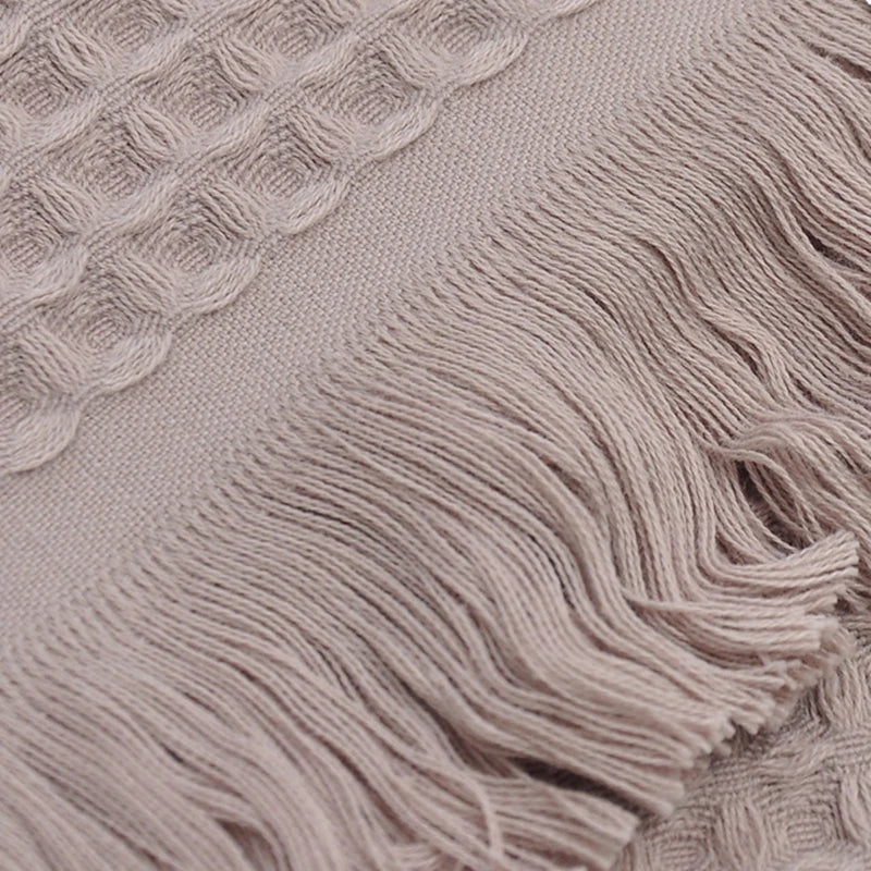 Waffle tassel bath towel, 90 x 180 cm — view 2